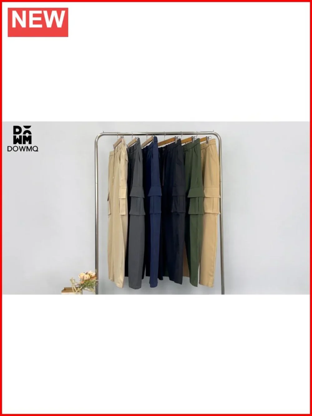 Men's Cargo Stretch Sweatpants Joggers with 6 Pockets Drawstring Waist